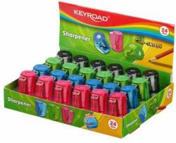 Keyroad Ascuțitoare 1 orificiu container 24 buc/display keyroad cup sharpy culori mixte (KR972058)