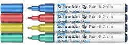 Schneider Set de markere acrilice, 2 mm, SCHNEIDER "Paint-It 011", 4 culori metalice diferite (ML01111502)