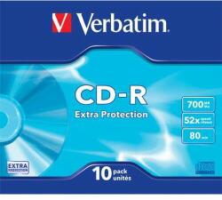 Verbatim CD-R disc, 700MB, 52x, 10 buc, cutie subțire, VERBATIM DataLife (43415)