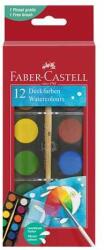 Faber-Castell Acuarele, 12 bucăți, 24 mm, cu pensulă, FABER-CASTELL (125017)