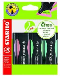 STABILO Highlighter set, 2-5 mm, STABILO Green Boss Pastel, 4 culori diferite (6070/4-2)