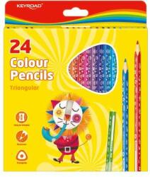 Keyroad Set creioane colorate triunghiulare 24 buc/blister keyroad culori mixte (KR971277)