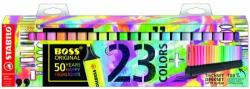 STABILO Highlighter set, 2-5 mm, STABILO Boss 50th Birthday set de birou cu 23 de piese (7023-01-06/7023-01-5)