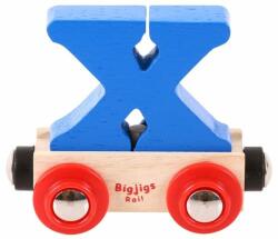 Bigjigs Toys Wagon fa vasúti sínek - X betű (DDBR124)