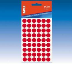 APLI Etichetă APLI, rotundă, 8 mm, scrisă de mână, color, APLI, roșie, 288 de etichete pe pachet (2046)