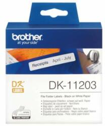 Brother Etichetă Brother dk-11203, etichetă pentru etichete/tichete, decupată, alb pe fond negru, 300 buc DK11203 (DK11203)