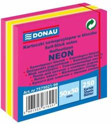 Donau Bloc de notițe autocolante, 50x50 mm, 250 de foi, DONAU, roz neon (7575021-99)
