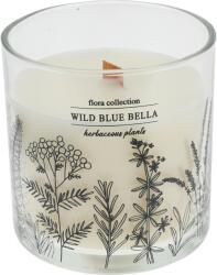 4home Lumânare parfumată Flora Collection, Wild Blue Bella, 10 x 10 cm