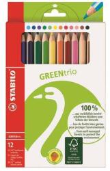 STABILO GreenTrio set de creioane colorate triunghiulare groase (12 bucăți) (6203/12)