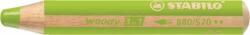 STABILO Woody 3in1 rotund, gros Creion colorat #verde deschis (880/570)