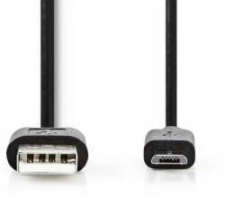 Nedis Cablu USB | USB 2.0 | USB-A Plug | USB Micro-B Plug | 4.5 W | 480 Mbps | Nichelată | 3.00 m | Rotund | PVC | Negru | Bandă de hârtie (CCGT60500BK30)