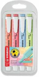 Cool STABILO Highlighter set, 1-4 mm, STABILO "Swing Cool Pastel" 4 culori diferite (275/4-08-1)