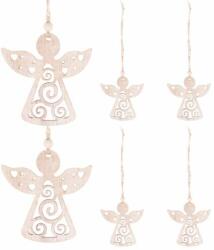 SPRINGOS Înger ornament 6 bucăți - lemn (CA0664)