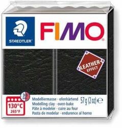 FIMO Clay, 57 g, combustibil, FIMO Leather Effect, negru (8010-909)