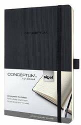 Sigel A/5 exclusiv cu grilă pătrată Notebook 97 foi (softcover) #black (CO320)