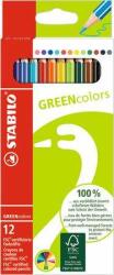 STABILO GreenColors Set de creioane colorate hexagonale (12 bucăți) (6019/2-121)