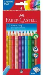 Faber-Castell Jumbo Grip Set de creioane colorate + ascuțitoare (12 bucăți) (110912)