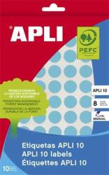 APLI Etichetă APLI, 10 mm rotundă, scrisă de mână, color, APLI, albastru, 1008 etichete per pachet (2731)