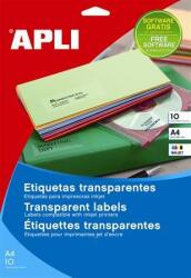 APLI Etichetă APLI, 70x37 mm, poliester, APLI, transparentă, 240 de etichete pe pachet (10051)