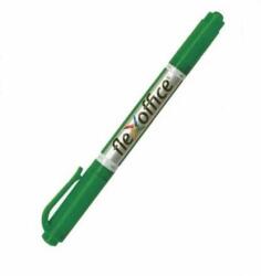 FlexOffice Marker cu alcool, 0, 4/1, 0 mm, conic, cu două capete, FLEXOFFICE "PM01", verde (FO-PM01GREEN)