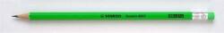 STABILO Swano Swano Neon creion de grafit hexagonal cu radieră, HB #green (4907/HB-33)