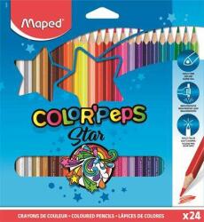 Maped Set de creioane colorate, triunghiulare, MAPED Color`Peps, 24 de culori diferite (183224FC)