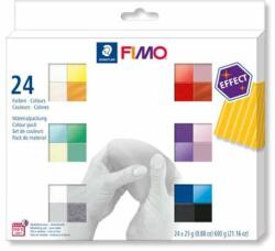 FIMO Argilă FIMO, set, 24x25 g, combustibil, FIMO "Effect Colours" 24 culori diferite (8013 C24-1)