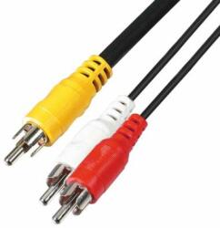 Somogyi Elektronic Cablu audio, mufă 3 RCA - mufă 3 RCA, 3 m (A 4-3X)