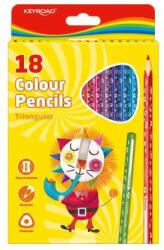 Keyroad Set de creioane colorate triunghiulare 18 buc/blister keyroad culori mixte (KR971275)