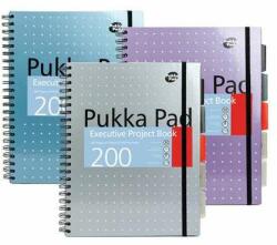 Pukka Pad PAD Caiet cu spirală, A4+, cu linii, 100 de pagini, PUKKA PAD "Metallic Project Book", culori mixte (6970-MET)