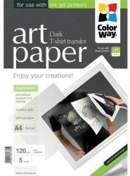 Art Hârtie foto Colorway, seria art, transfer tricou (închis), 120 g/m2, a4, 5 coli PTD120005A4 (PTD120005A4)