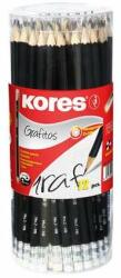 Kores Creion de grafit cu gumă de șters, HB, hexagonal, KORES (92672)