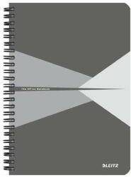 Leitz Caiet cu spirală LEITZ, A5, cu linii, 90 de pagini, copertă din carton laminat, LEITZ Office, gri (44590085)