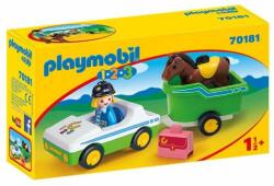 Playmobil Masina cu remorca si calut 70181 Playmobil 1.2. 3 (70181)