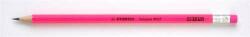 STABILO Creion de grafit cu radieră, HB, hexagonal, STABILO "Swano Neon", roz (4907/HB-56)