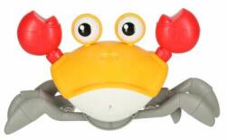 KIK Jucarie interactiva Crabul Dragalas, se misca si canta, senzori pentru obstacole, cablu incarcare USB, 3 ani+, galben (KX4896)