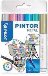 Pilot Set de markeri decorativi PILOT, 1 mm, PILOT Pintor F 6 culori metalice diferite (PIN-MET-S6-F)
