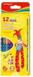 Keyroad Set de creioane colorate cu două capete, triunghiulare 12 creioane/blaster keyroad duo culori mixte (KR971281)