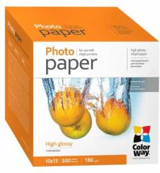 ColorWay Hârtie foto Colorway, lucioasă, 180 g/m2, 10x15, 500 coli PG1805004R (PG1805004R)