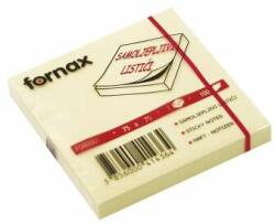 Fornax Bloc de notițe autocolante, 75x75mm, 100 de foi, fornax, galben (SA-FOR0001)