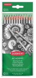 Derwent Set de creioane de grafit, hexagonal, DERWENT Academy, 12 durități diferite (2300412)