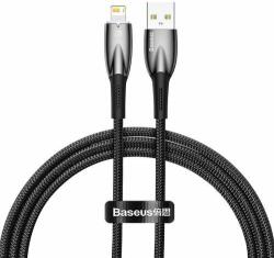 Baseus Cablu pentru incarcare si transfer de date Baseus Glimmer, USB/Lightning, 2.4A, 1m, Negru (CADH000201)