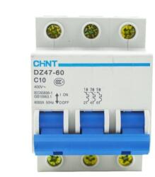 CHINT kismegszakító 6kA (DZ47-60) (eB) 3P, C, 10A (TCDZ47-603PC10) (CH-TCDZ47-603PC10)
