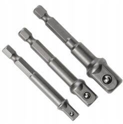 Högert Technik Fúrógépbe rögzíthető bittartó, CrV acél ötvözet, 1/4", 3/8", 1/2" bitekhez (HT1S445) (HT1S445)