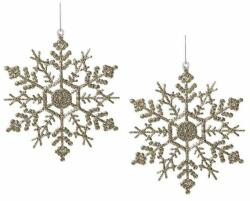 Art-Pol Felakasztható csillogó arany hópehely - 13 cm - 2 darabos (IMO-PP-IM-A-122109)