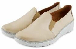 Vlnka Pantofi de piele pentru femei "Andrea" - bej mărimi încălțăminte adulți 37 (13-05028-37)