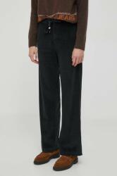 United Colors of Benetton nadrág női, fekete, magas derekú egyenes - fekete 38 - answear - 20 990 Ft