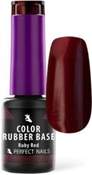 Perfect Nails Color Rubber Base Gel - Színezett Alapzselé 4ml - Ruby Red - tifaninails