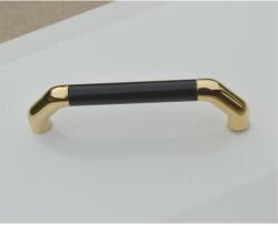 AT Műanyag bútorfogantyú, arany-fekete színű, 96 mm furattávval (M186_arany_fekete_96)
