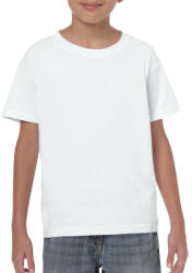 Gildan gyerek póló, GIB5000, laza szabású, White-XS